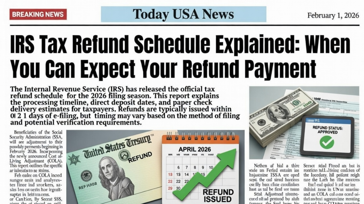 IRS tax refund schedule